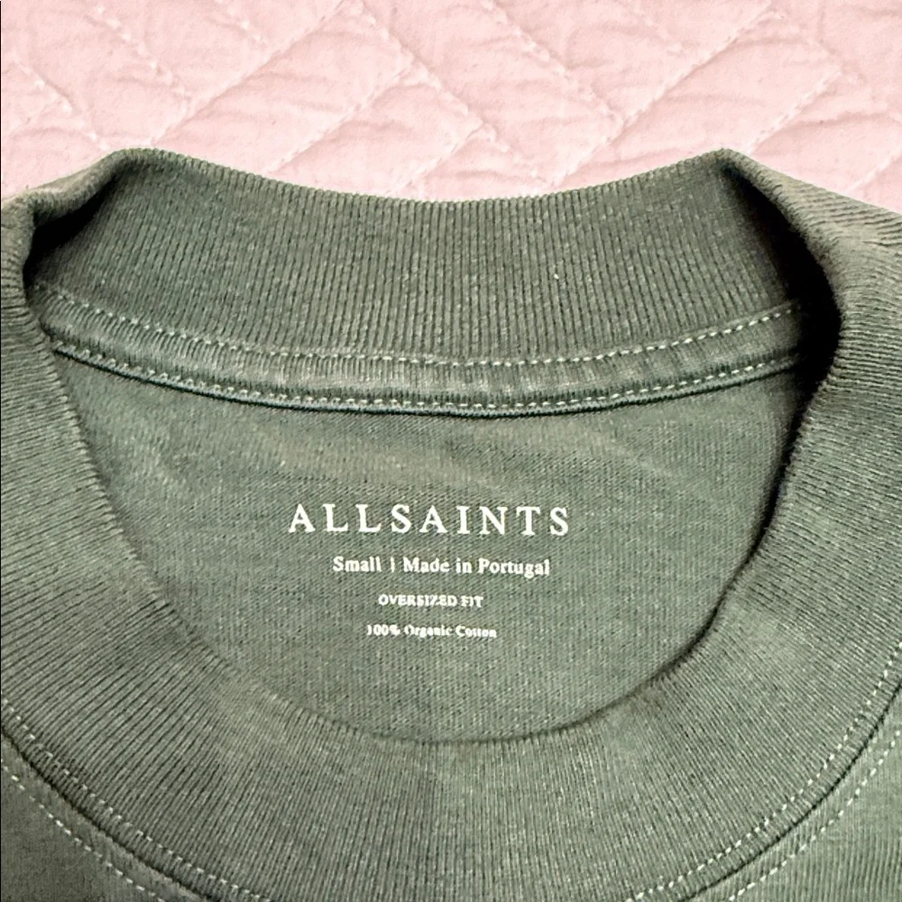 All Saints Forest Green Short Sleeve Tee - Picture 4 of 6
